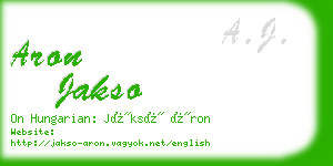 aron jakso business card